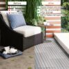 10 Piece Interlocking Deck Tiles Striped Pattern, Square Acacia Hardwood Outdoor Flooring For Patio, Bancony, Pool Side - Light Gray - Image 31
