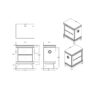 Adalid - Nightstand With Cooler, USB And Speaker - White - Image 3