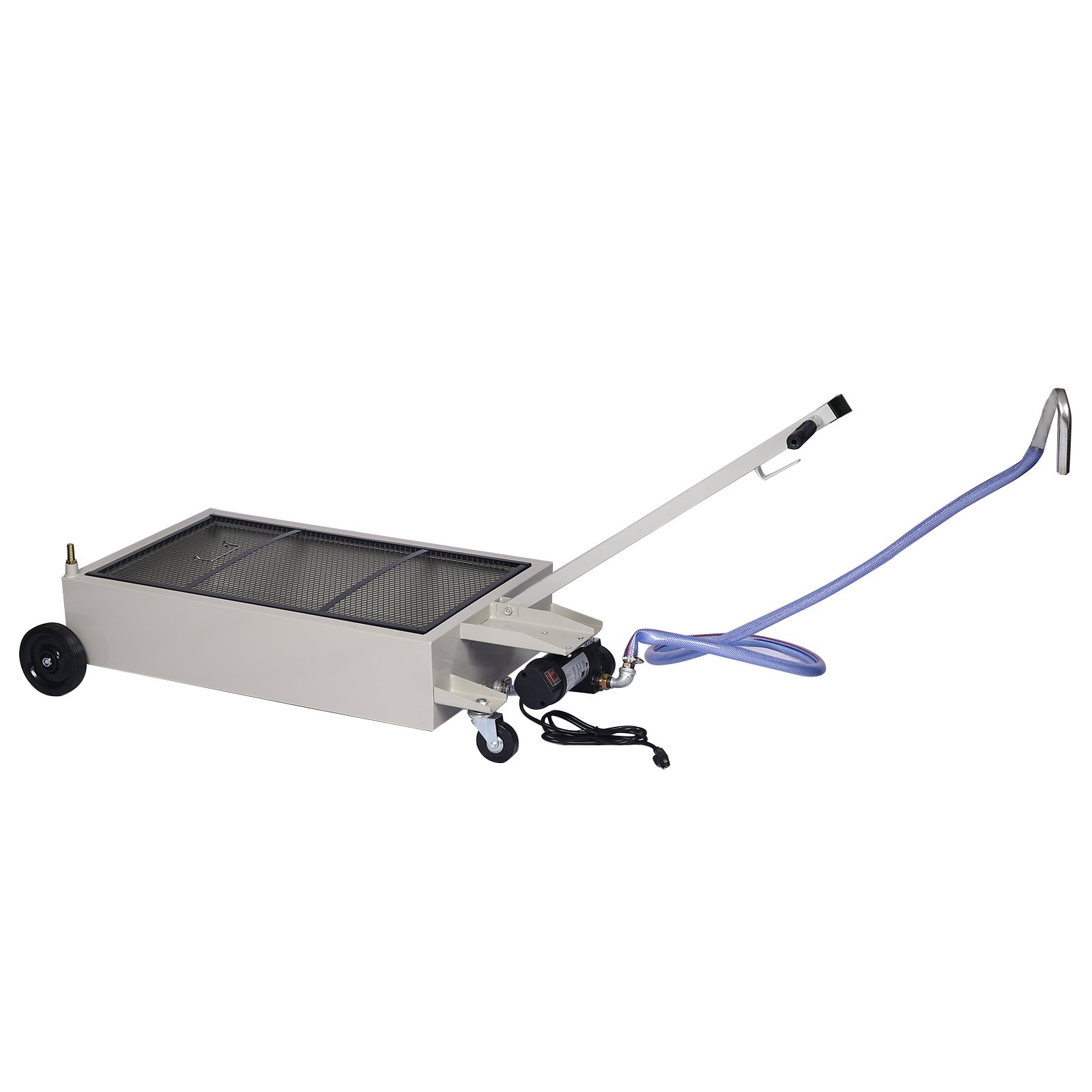 High Impact Polypropylene 20 Gallon Low Profile Oil Drain With Pump Steel - Gray - Image 4