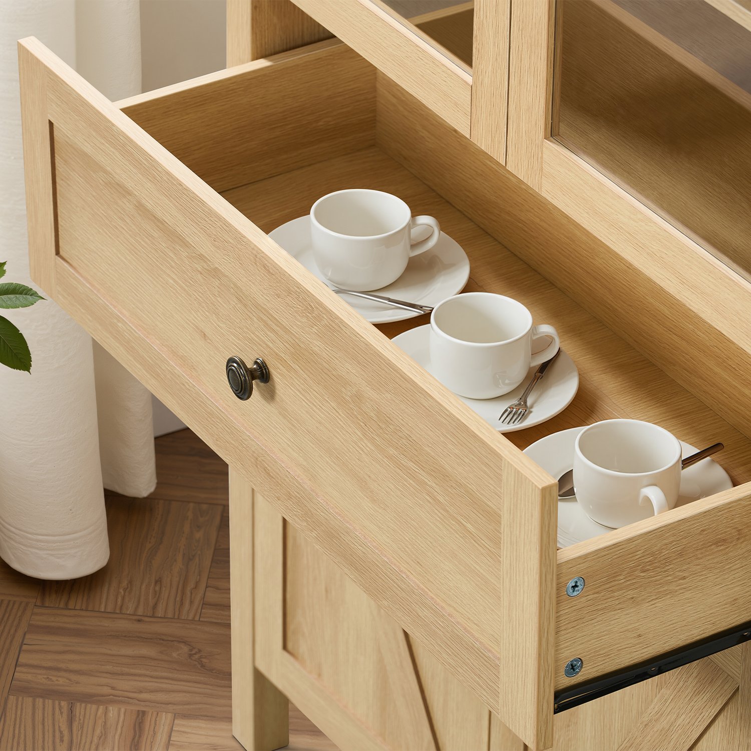 Vintage Dome Cabinet With High Quality Materials And Large Storage Space In - Natural - Image 8