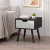 2 Toned Particle Board End Table - Black White - Image 4