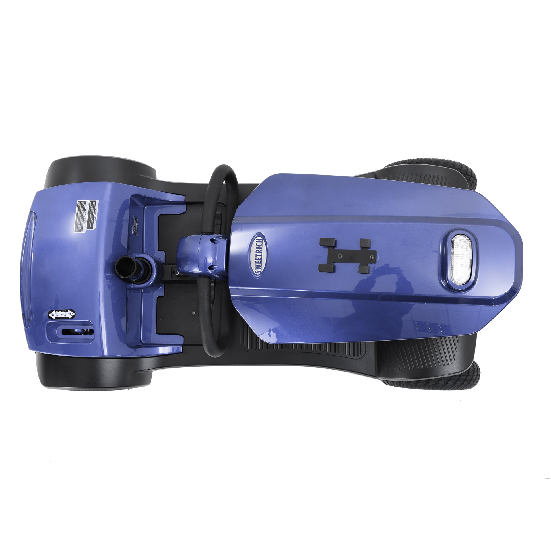 Max Plus - 4 Wheels Outdoor Compact Mobility Scooter With 2 Pieces X 20Ah Lead Acid Battery, Max Driving Range 16 Miles With Cup Holders & USB Charger Port - Blue - Image 8