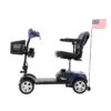 Max Sport - Blue 4 Wheels Outdoor Compact Mobility Scooter With 2 In 1 Cup & Phone Holder - Blue - Image 4