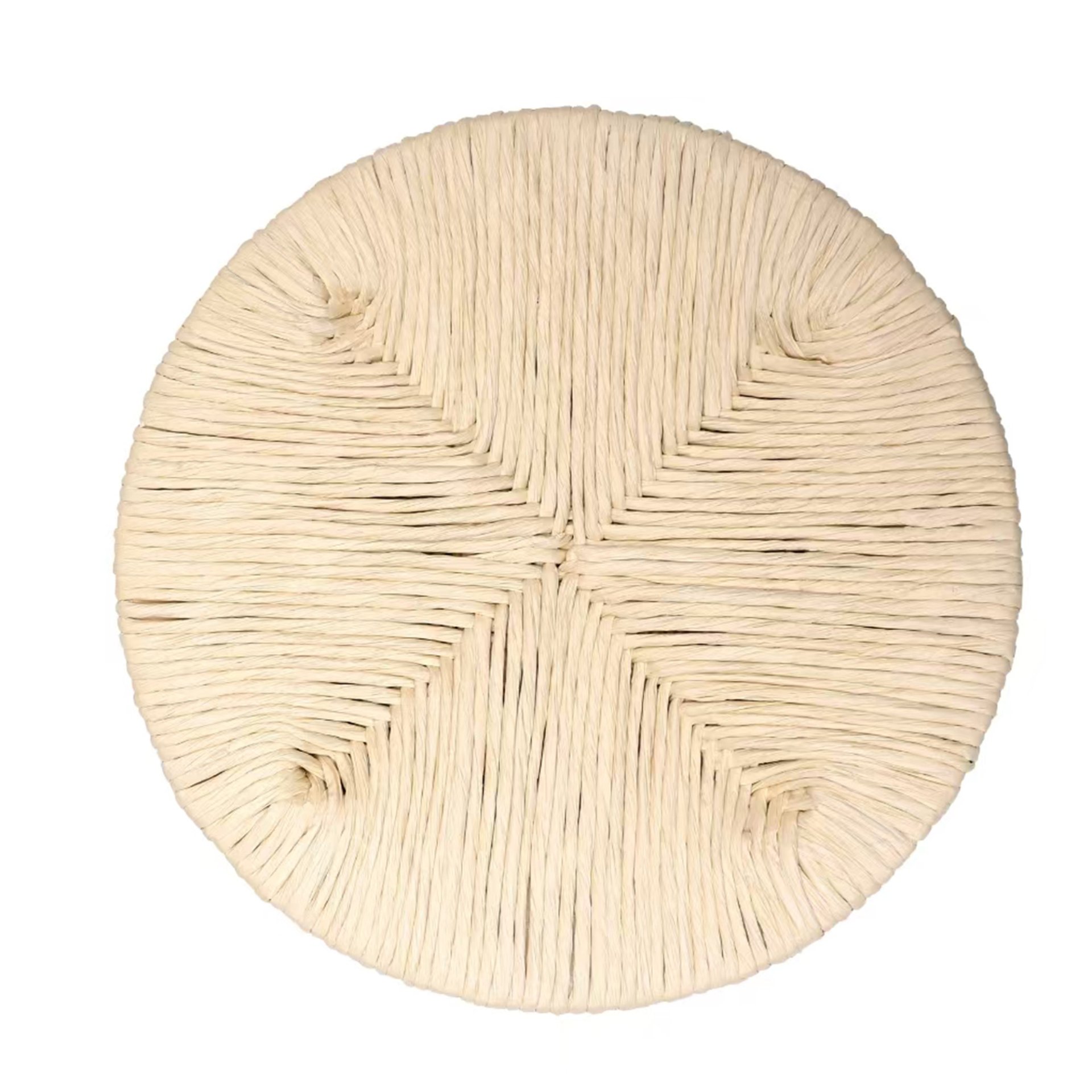 Boho Style Handwoven Paper Rope Counter Stools (Set of 2) - Creamy White - Image 12