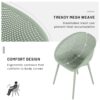 2 Pack Lounge Chair Set With Folding Square Table - Khaki / Pale Green / White - Image 19