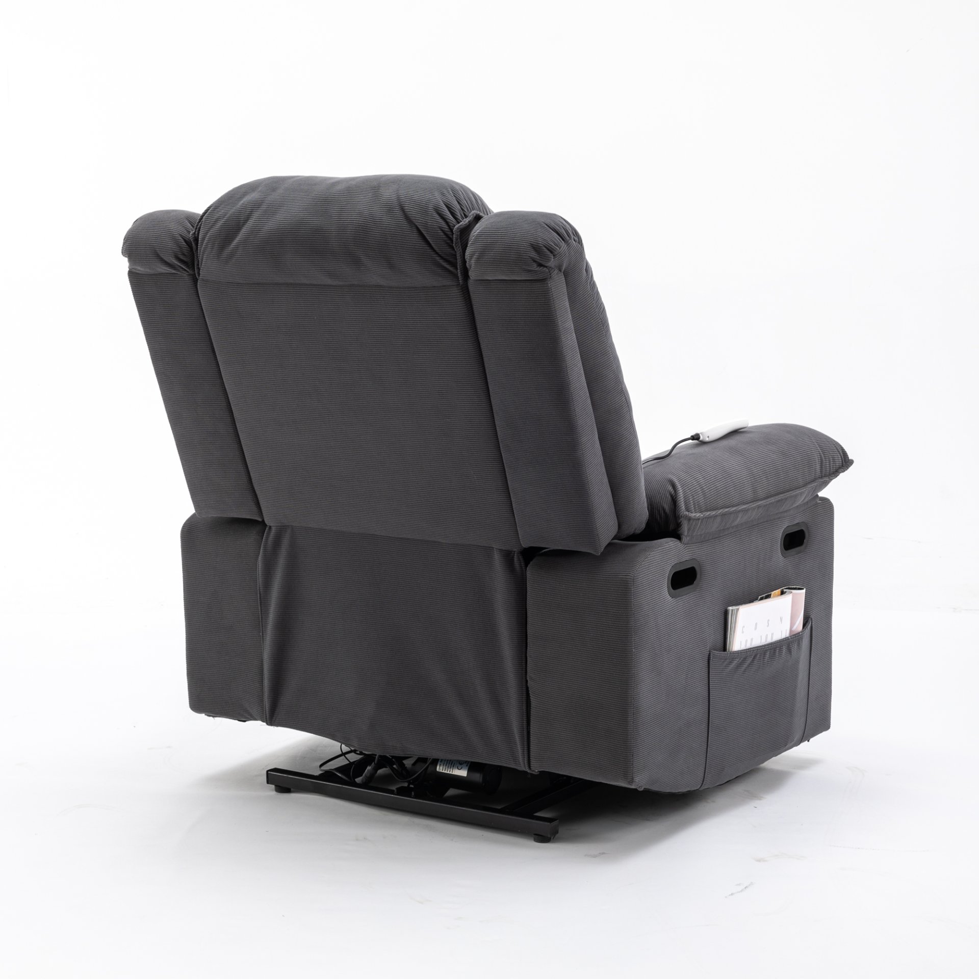 Massage Recliner, Power Lift Chair With Adjustable Massage And Heating Function, Recliner Chair With Infinite Position And Side Pocket - Gray - Image 21