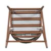 Outdoor Counter Height Aluminum Frame Counter Stools With Scallop Shaped Backrest & Water Resistant Cushions (Set of 2) - Teak - Image 10
