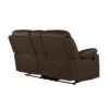 Brenda - Console Reclining Loveseat With Manual Recline Function - Brown - Image 5