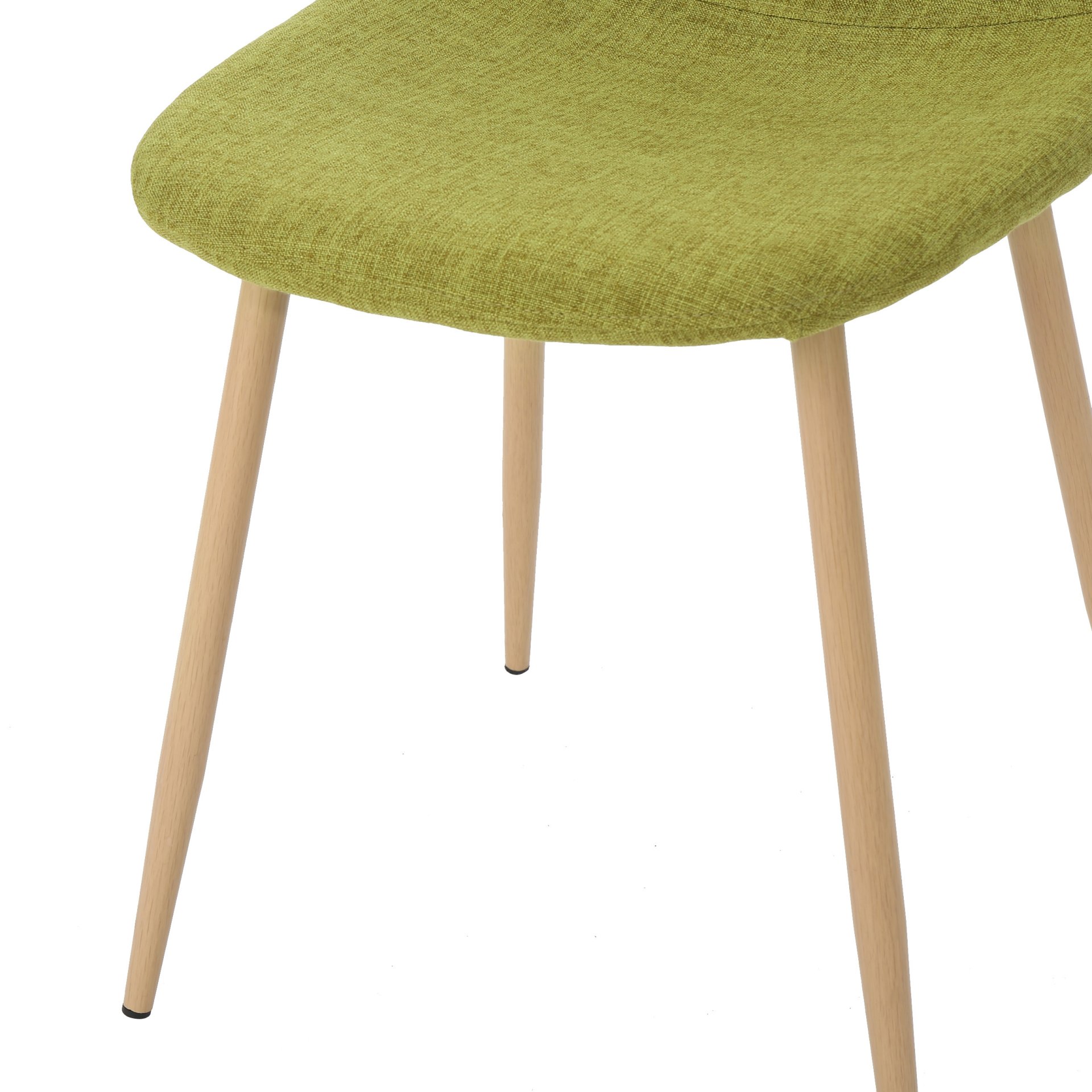 Contemporary Dining Chair Set With Upholstered Fabric And Iron Legs - Green / Light Brown - Image 13