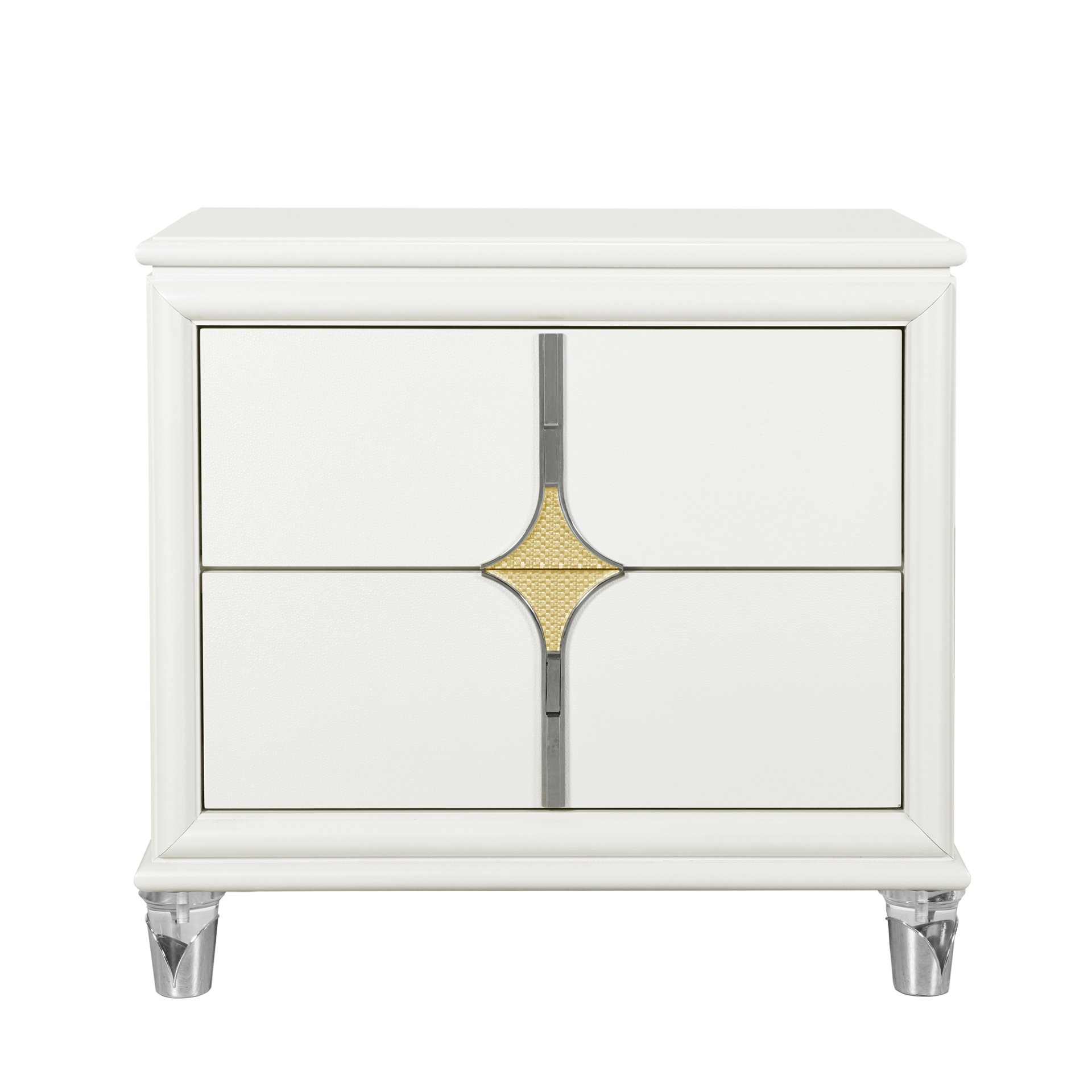 Uriuni - Nightstand - Gold / White - Image 4