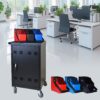 32 Bit Device Charging Trolley For Tablets And Laptops With Cable Management, Removable Doors - Matte Black - Image 2