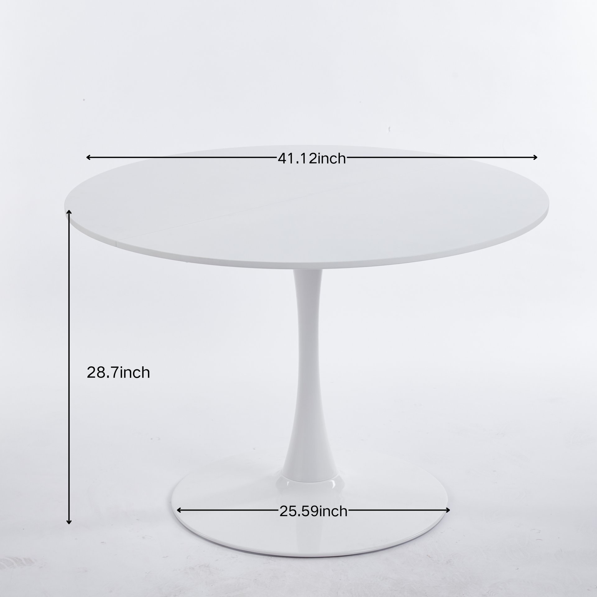Tulip Dining Table For 4 - 6 People - White - Image 3