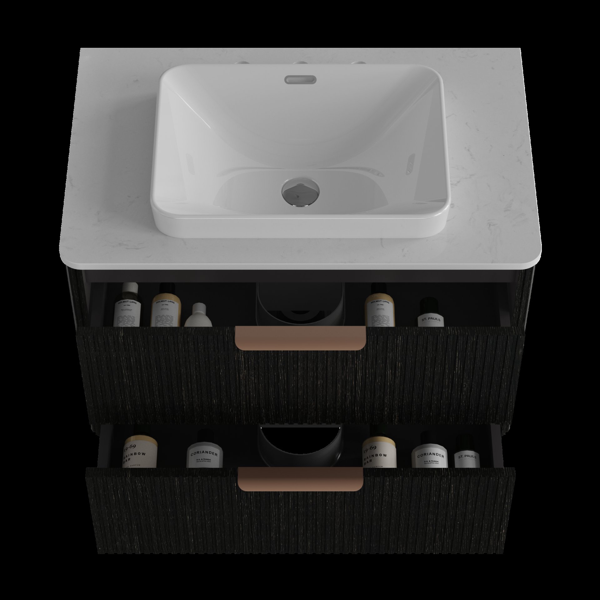 Elena - Modern Bathroom Vanity With Sink Luxury Bathroom Vanity With Ample Storage, 2 Soft Close Drawers, 2 In 1 Floating Or Freestanding Design - Black - Image 7