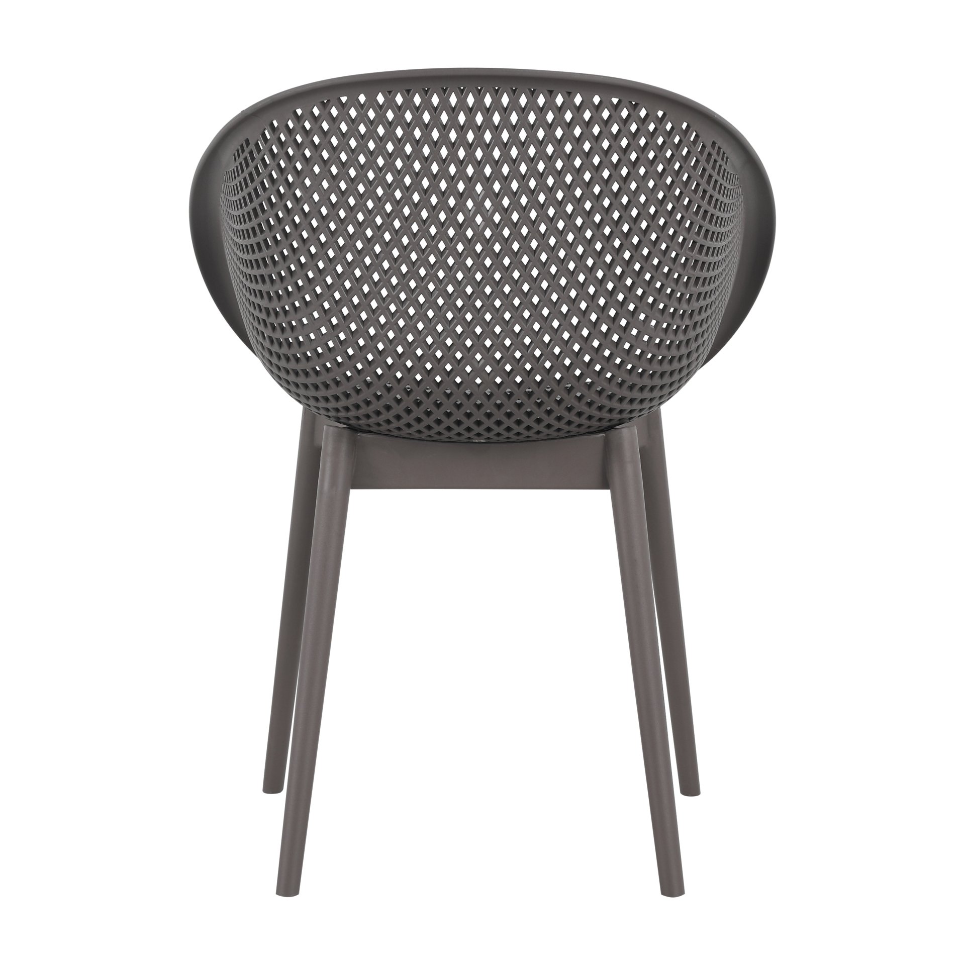2 Piece Durable Single Chair With Mesh Hollow Out Design - Warm Gray - Image 17