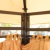 Outdoor Patio Gazebo Canopy Tent With Ventilated Double Roof And Mosquito Net, 13X10 Ft - Khaki - Image 13