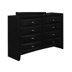 Lucille - Dresser With Spacious Drawers And Chambered Fronts - Black