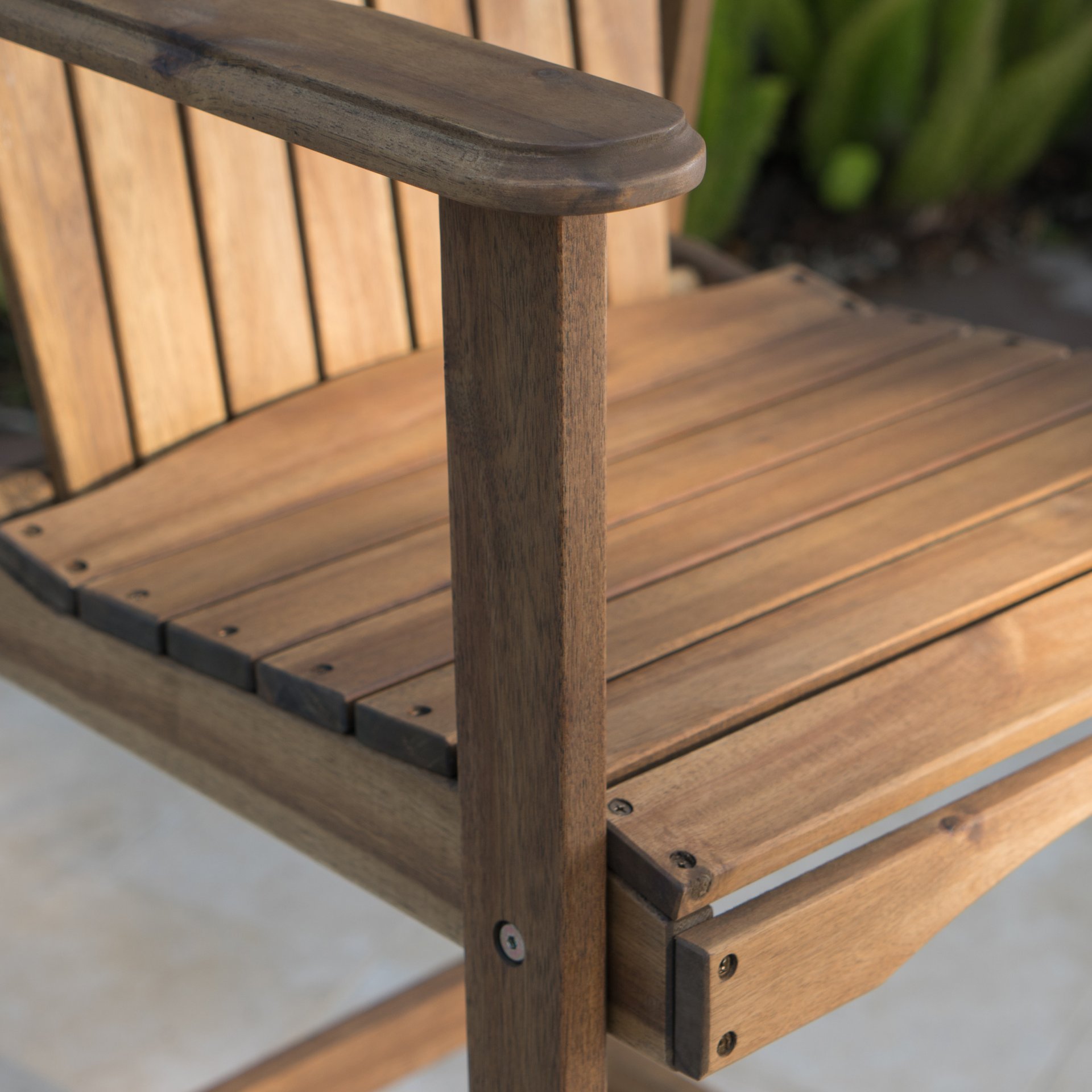 Outdoor Adirondack Barstools (Set of 2) - Natural Stained - Image 8