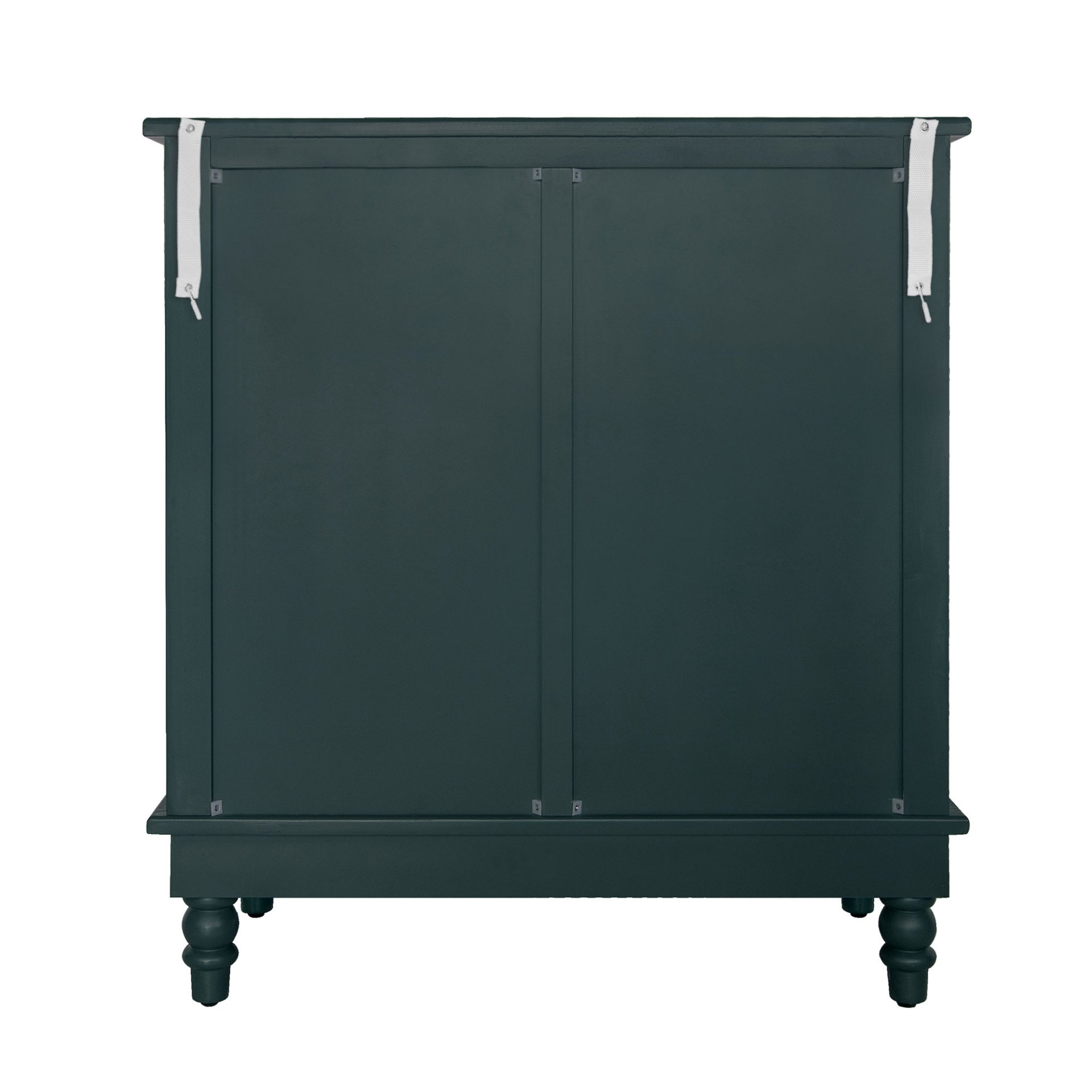 Hollow Carved 2 Door Accent Cabinet With Adjustable Shelf, Sideboard Buffet For Entryway, Living Room Or Bedroom - Blackish Green - Image 8
