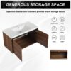 36" Bathroom Vanity Set With Resin Countertop Sink And 2 Doors - Brown - Image 20