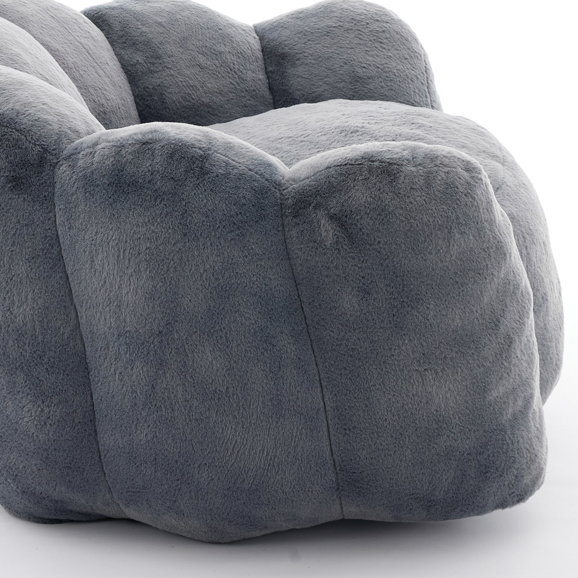 Lotus Compression Sofa Bean Bag With Pull Ring - Gray - Image 7
