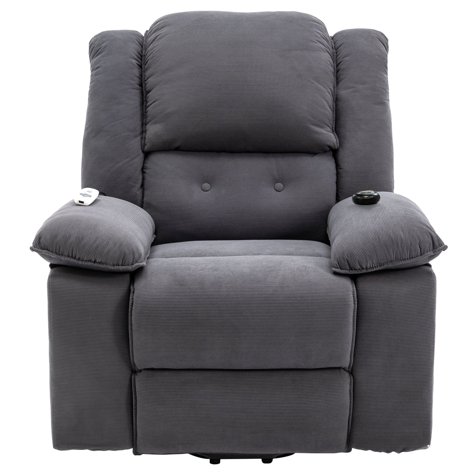 Massage Recliner, Power Lift Chair With Adjustable Massage And Heating Function, Recliner Chair With Infinite Position And Side Pocket - Gray - Image 11