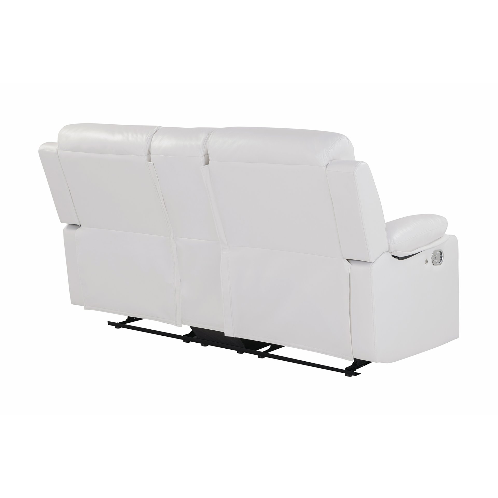 Blanche - Reclining Loveseat With LED Lights And Built In Speakers - White - Image 7
