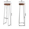 Industrial Chunky Bar Stool - Chestnut - Image 3