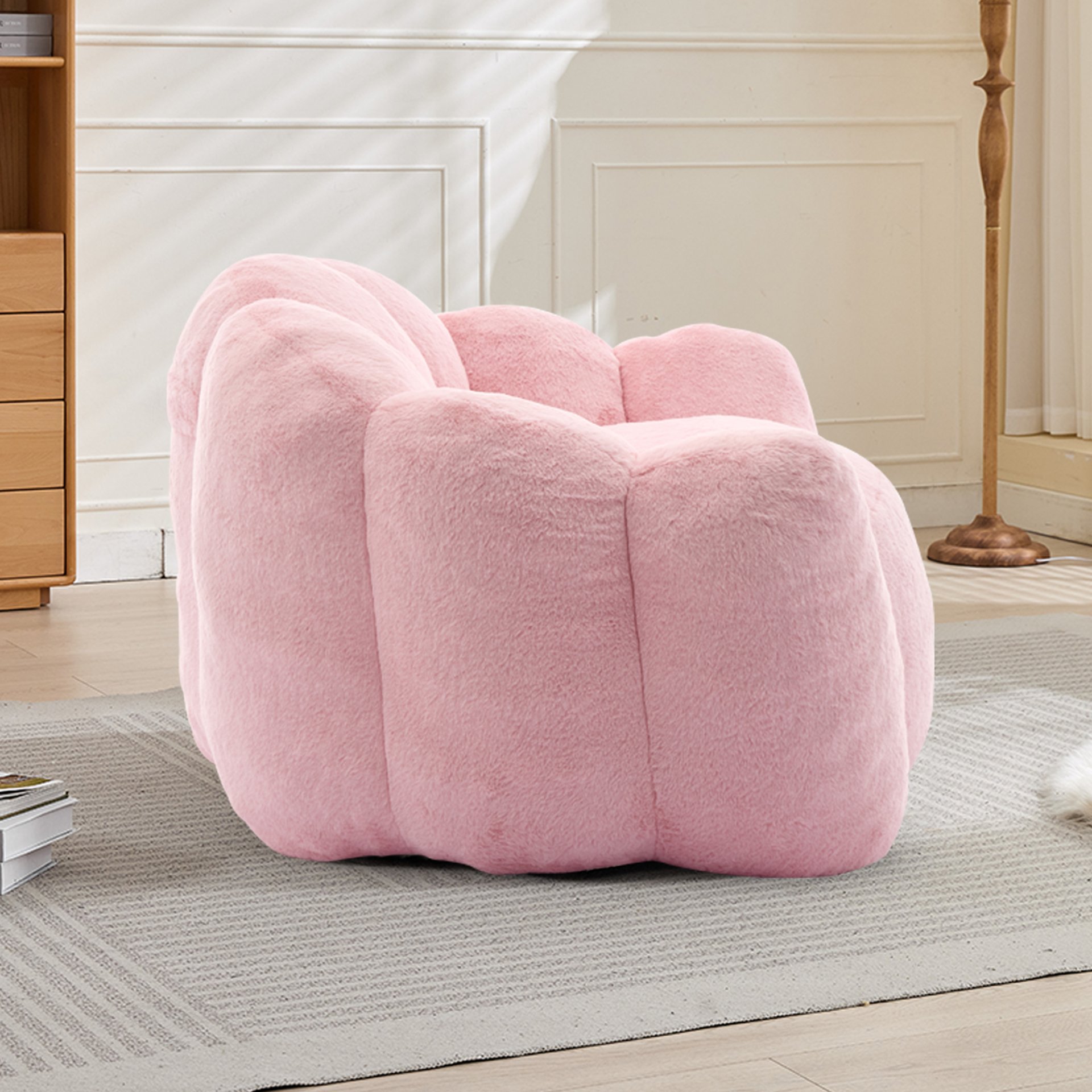 Lotus Compression Sofa Bean Bag With Pull Ring - Pink - Image 7