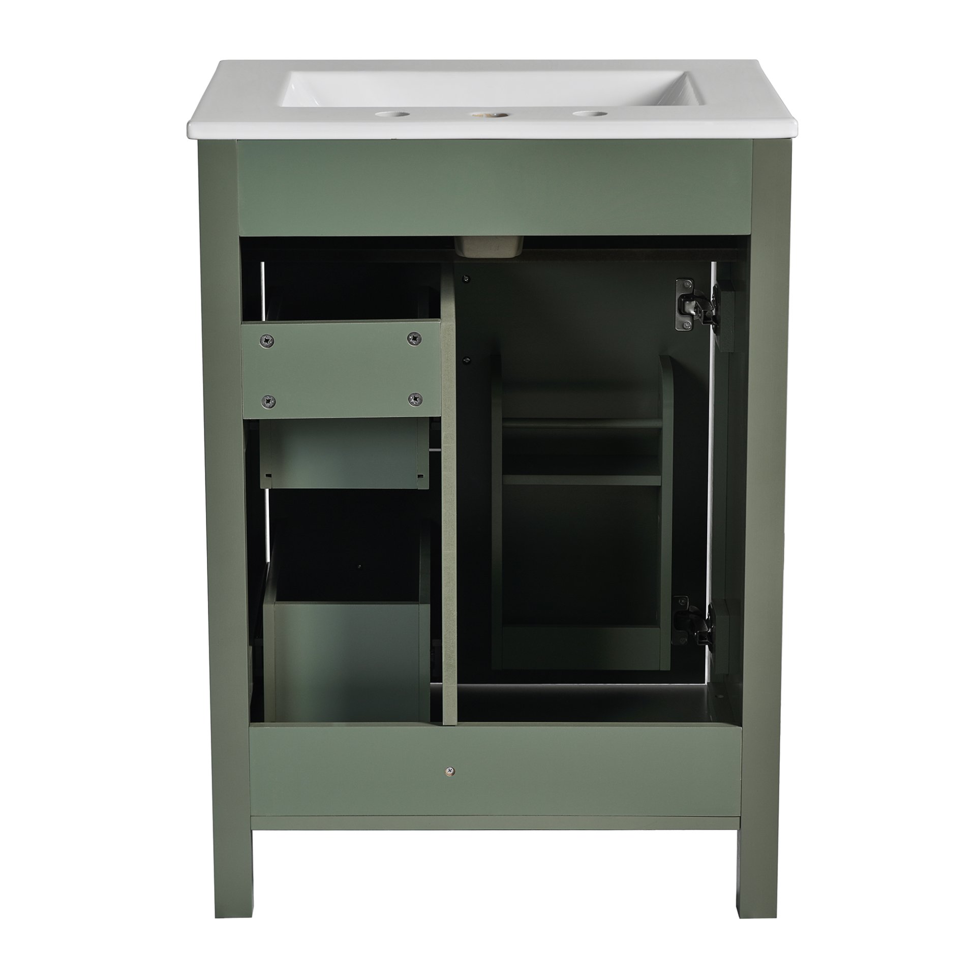 Bathroom Vanity With Sink, Soft Close Storage - Green - Image 17