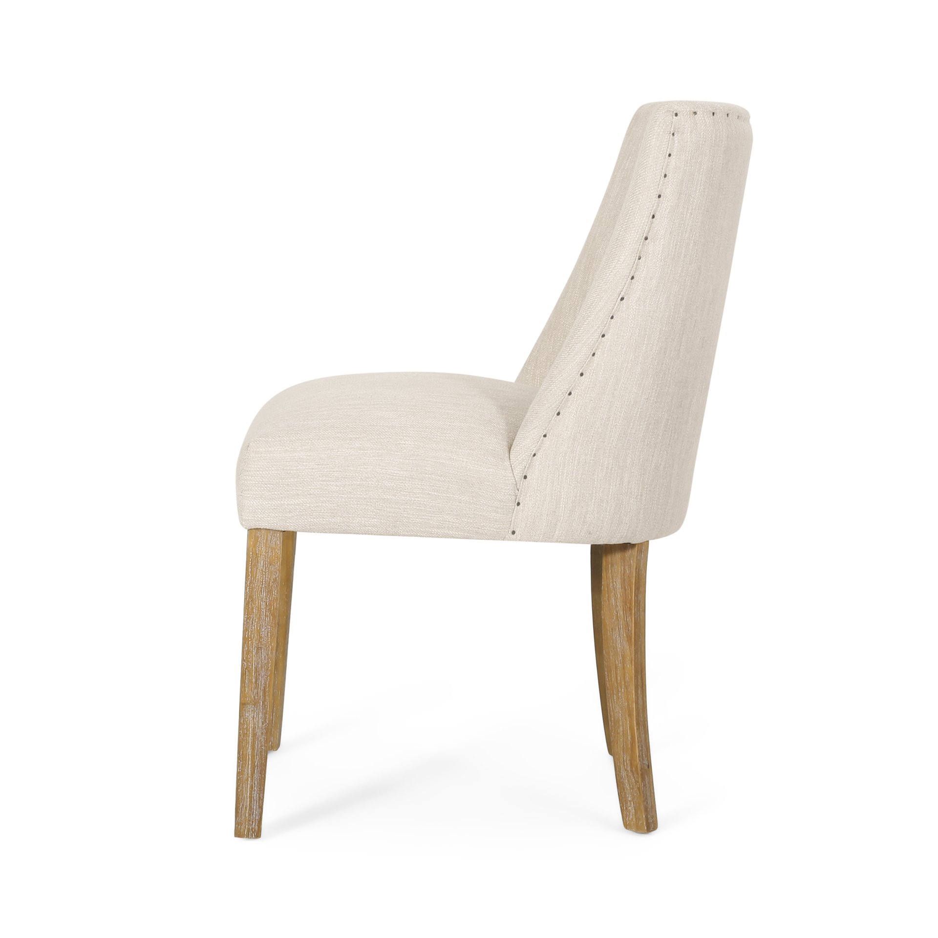 Classic Fabric Dining Chair - Beige - Image 9