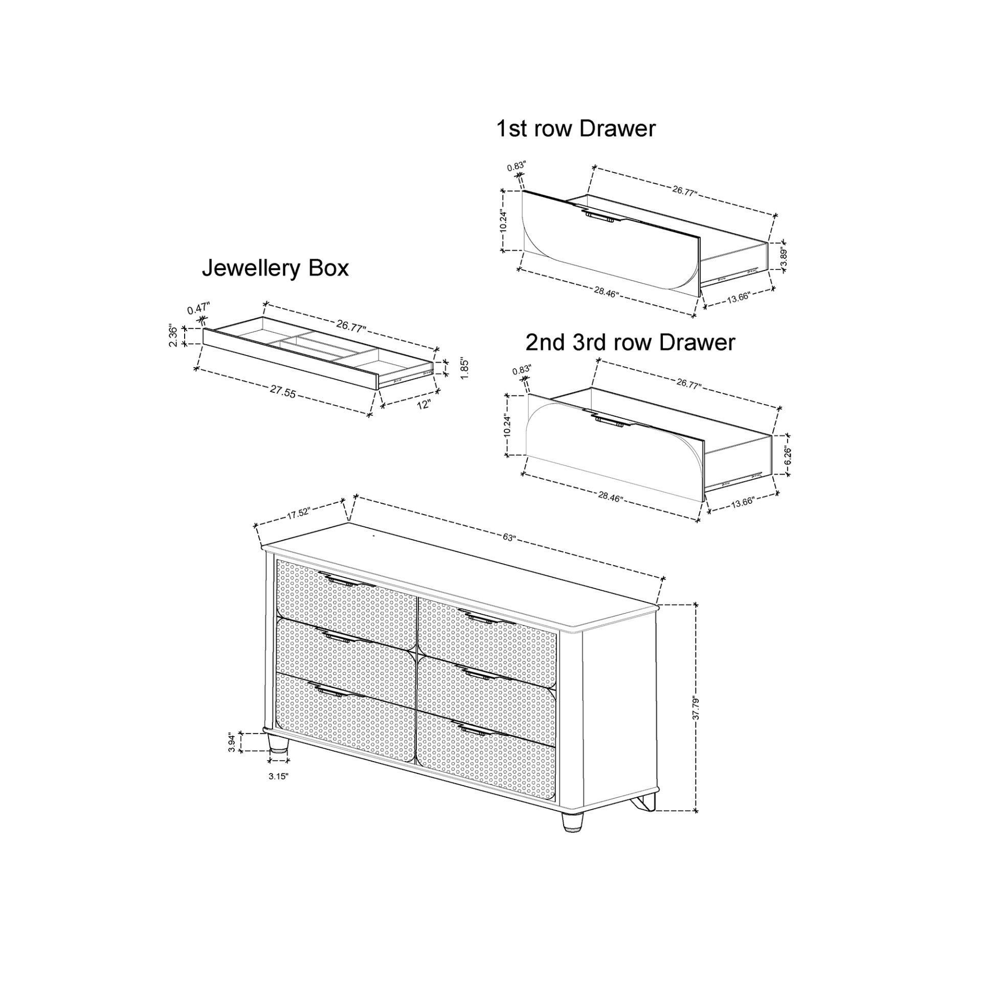 Laura - Dresser With Spacious Drawers - Silver - Image 3