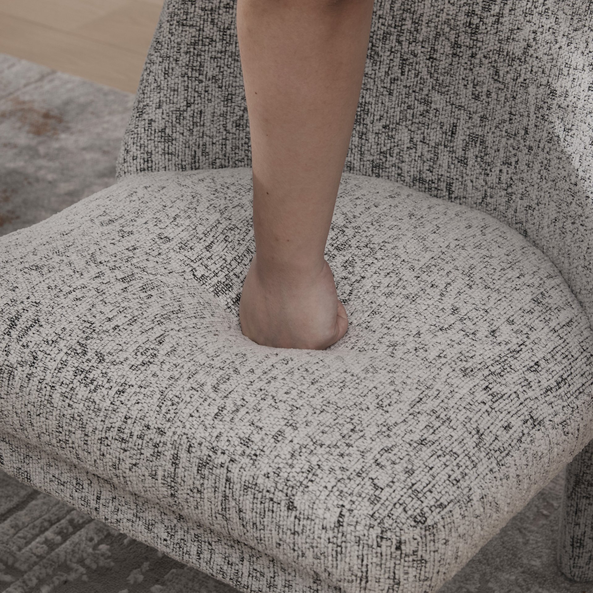 Dining Chair, High Curved Backrest (Set of 2) - White / Black - Image 10