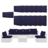 Cushion Covers For 7 Piece Wicker Sectional Sofa, 14 Pack Seat And Back Slipcovers With Zipper - Navy Blue - Image 11