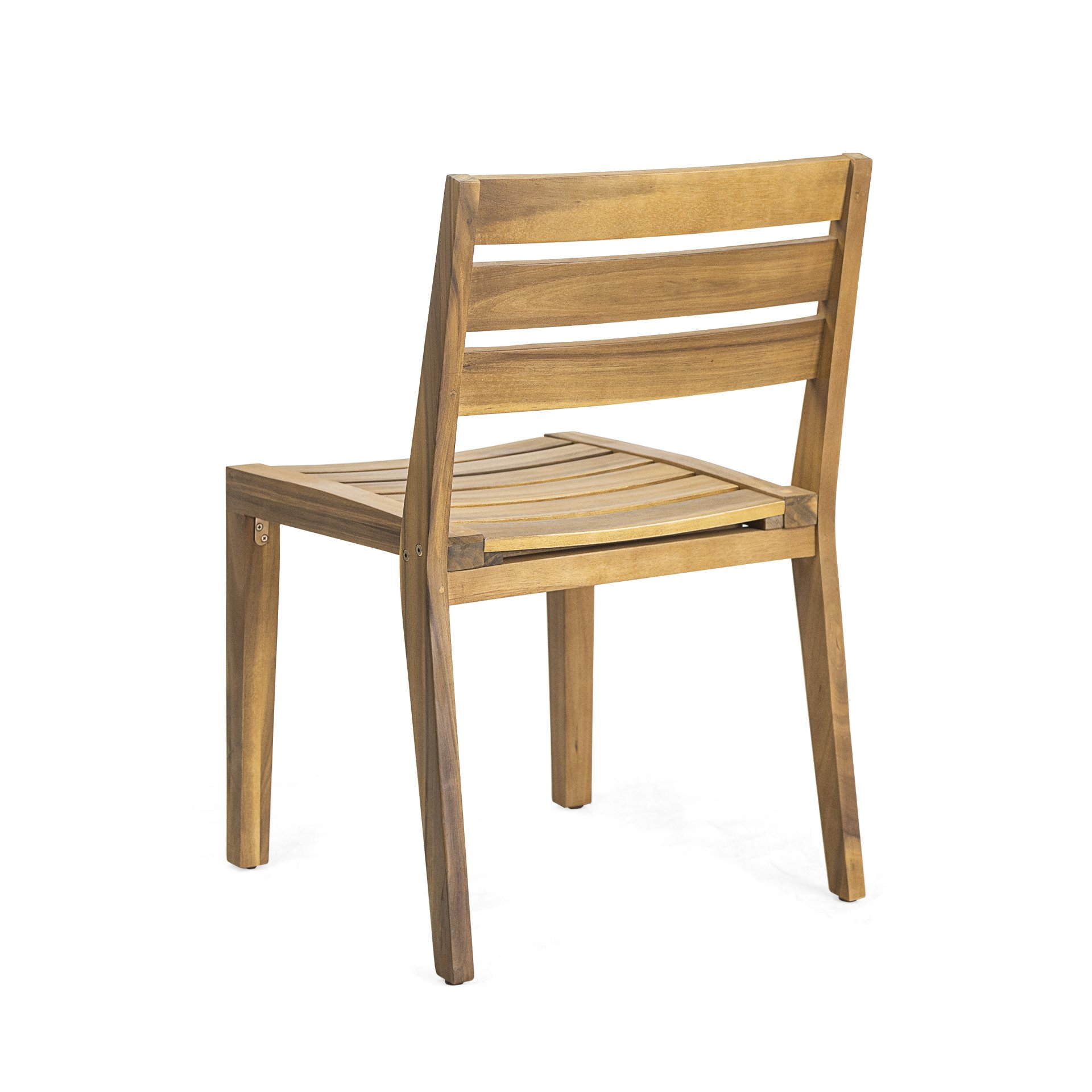 Outdoor Dining Side Chair (Set of 2) - Teak Finish - Image 8