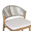 Outdoor Bar Height Aluminum Frame Counter Stools With Scallop Shaped Backrest & Water Resistant Cushions (Set of 2) - Maple - Image 7