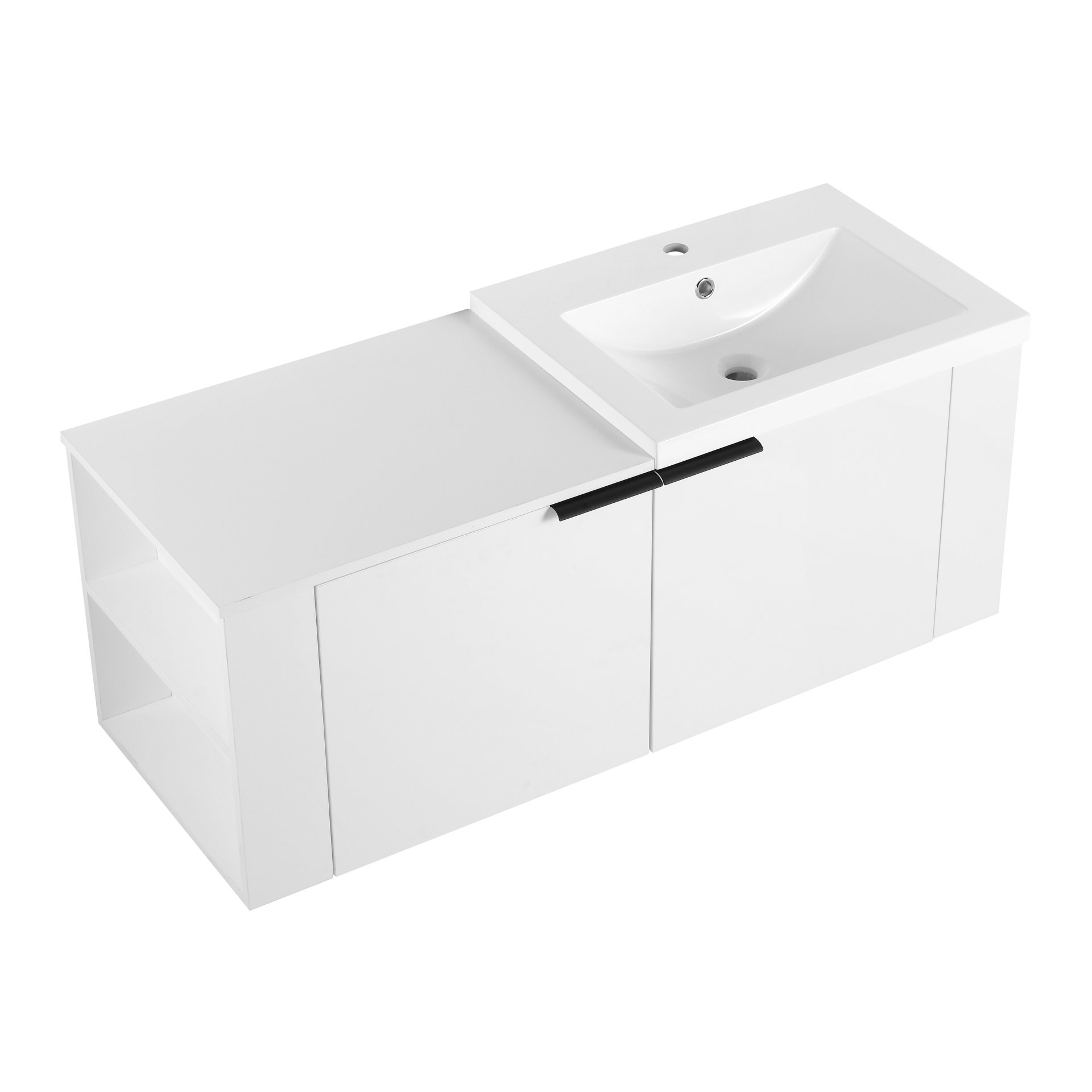 Modern 48" Bathroom Vanity Sink Combo With Spacious Storage - White - Image 10