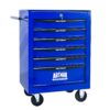 Rolling Metal Tool Chest With 6 Drawers, 20" Steel Storage Cabinet With Ball Bearing Slides - Black / Blue - Image 10
