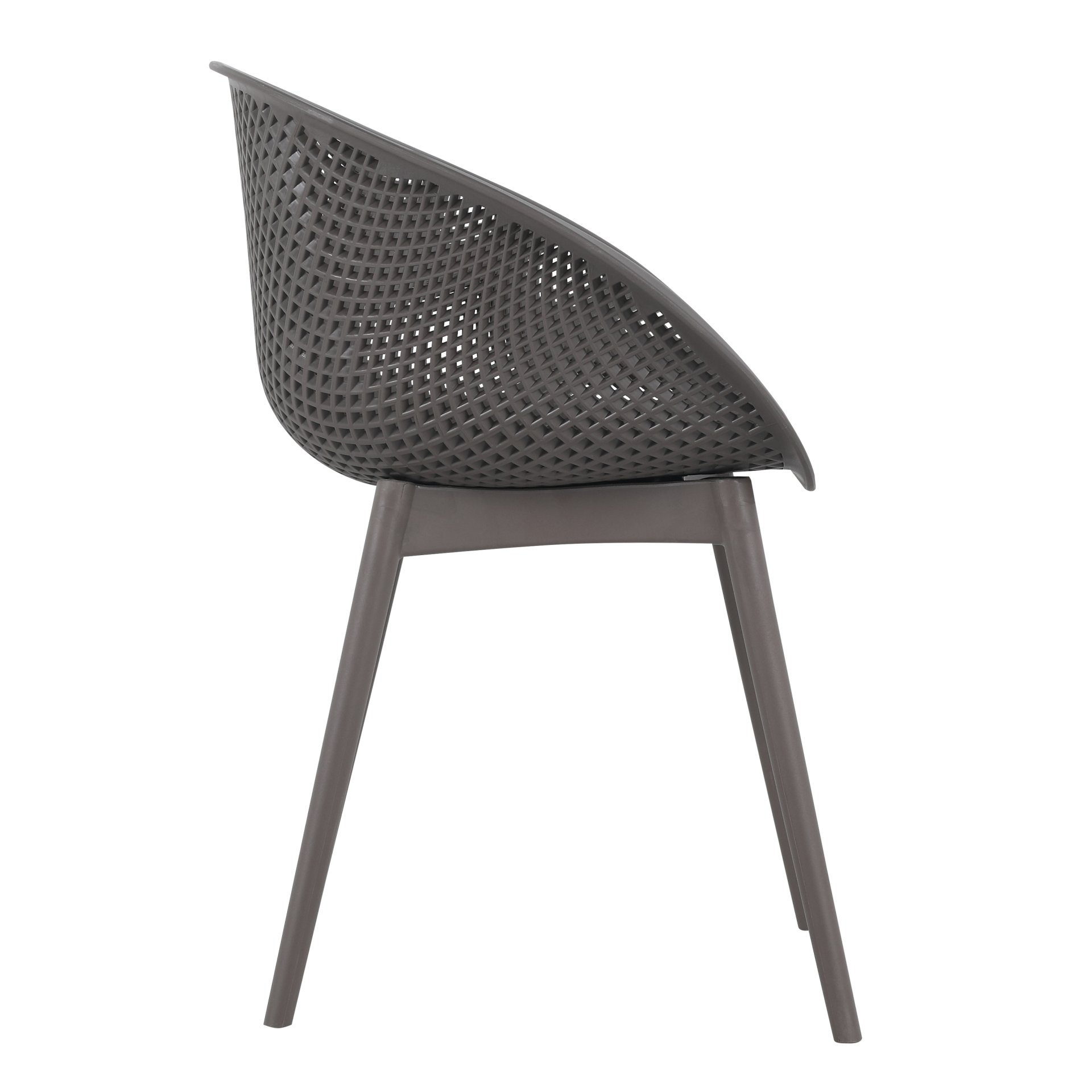 2 Piece Durable Single Chair With Mesh Hollow Out Design - Warm Gray - Image 15