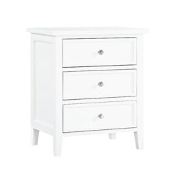 Luca - 3 Drawer Nightstand - White