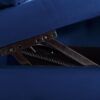 Chaise Lounge Indoor, Velvet Lounge Chair For Bedroom With Storage & Pillow, Modern Upholstered Rolled Arm Chase Lounge For Sleeping With Nailhead Trim For Living Room Bedroom Office - Navy Blue - Image 11