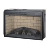 26" Infrared Quartz Heater Fireplace Insert -Woodlog Version With Brick - Antique Black - Image 8