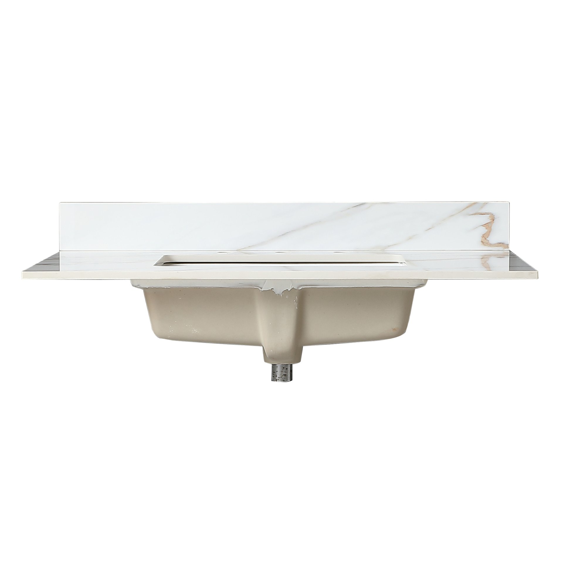 Vanity Top, Sintered Stone - Carrara White With Veins - Image 11