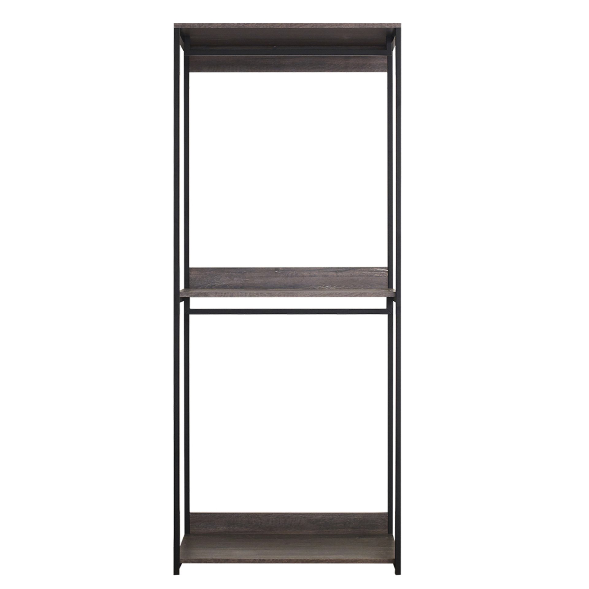 Monica - Wood Walk In Closet System Melamine 143" Modular Storage - Rustic - Image 7