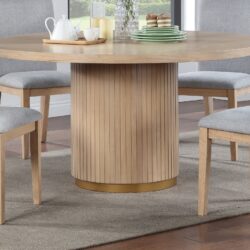 Caspian - Wide Dining Table - Oak Finish