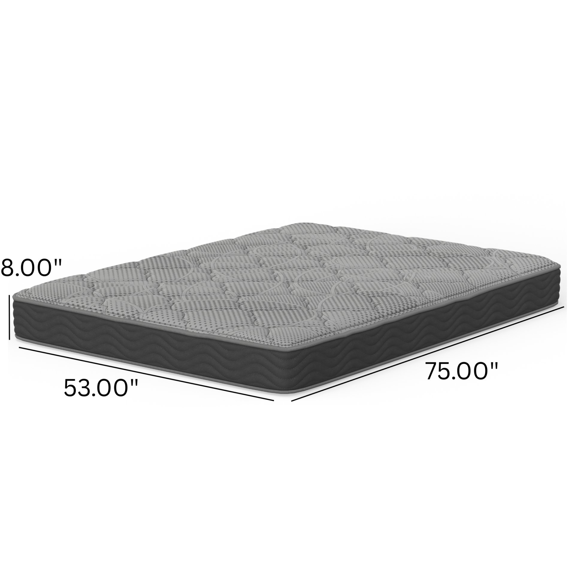 CS Hybrid - 8" Full Pocket Coil Mattress - Black / Gray - Image 12