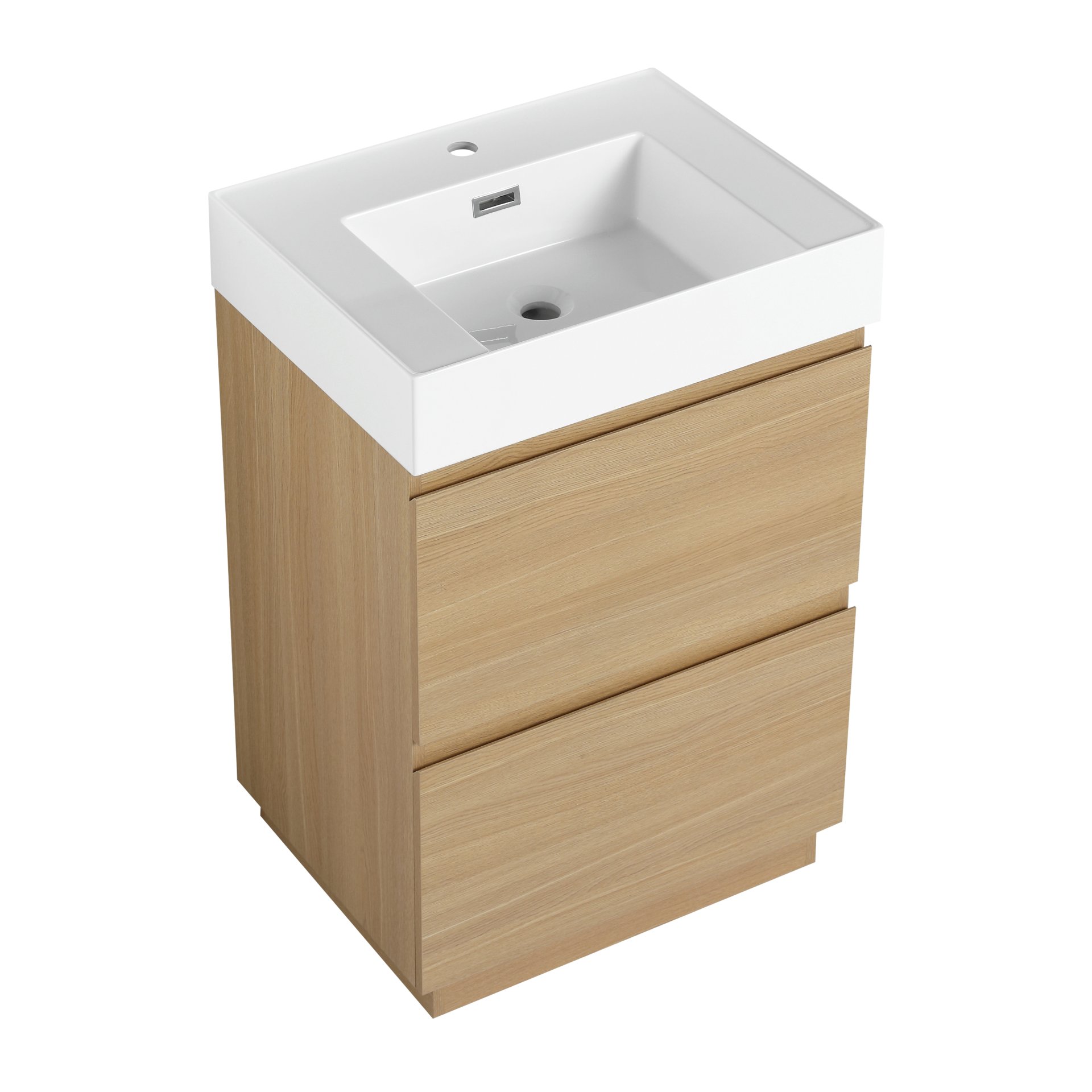 Modern Bathroom Vanities With Single Sink Combo - Oak - Image 18