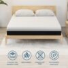 12'' Queen Size Hybrid Mattress, Cooling Memory Foam & Pocket Springs Medium Firm - White - Image 9