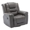 360° swivel And Rocking Home Theater Recliner Manual Recliner Chair With Wide Armrest For Living Room - Gray - Image 9