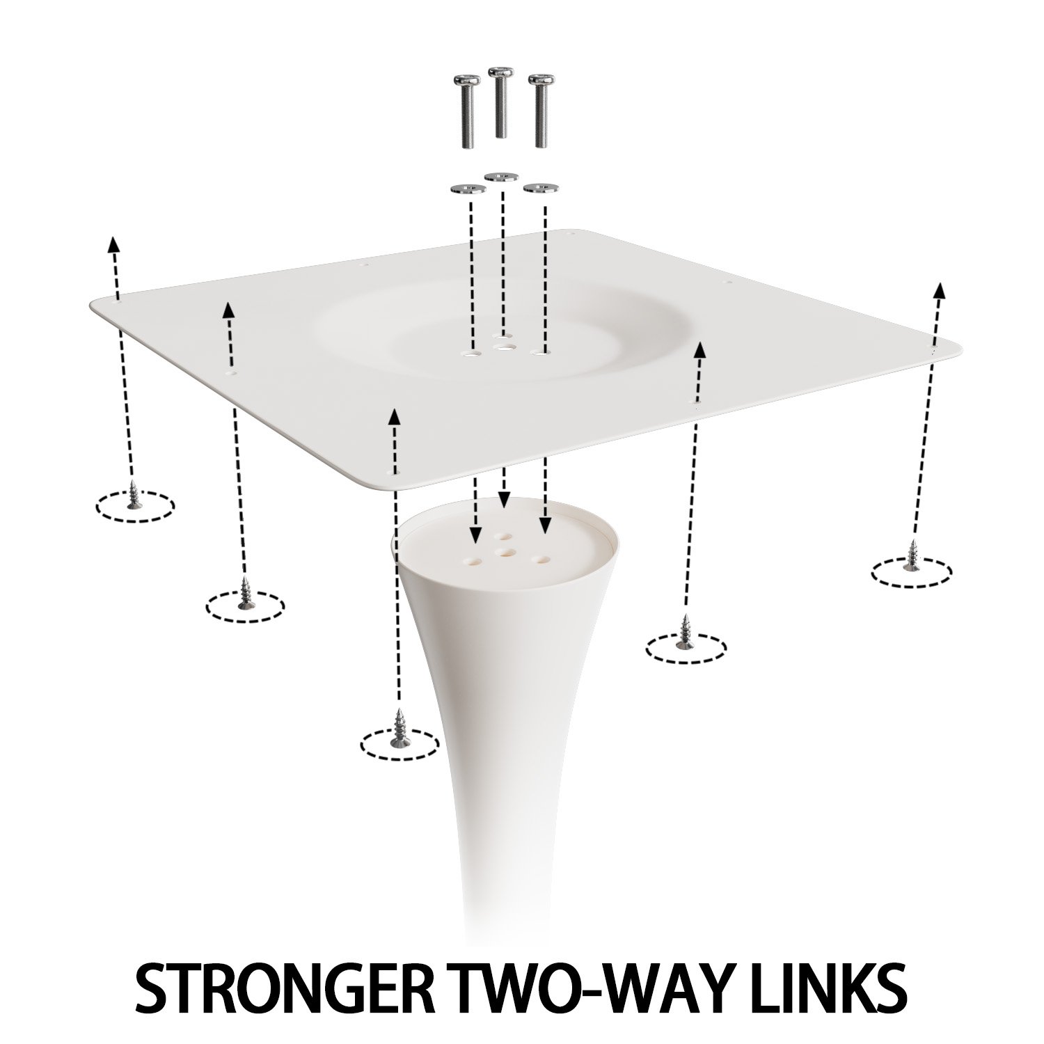 Round Dining Table For 2 - 4 People - White - Image 15