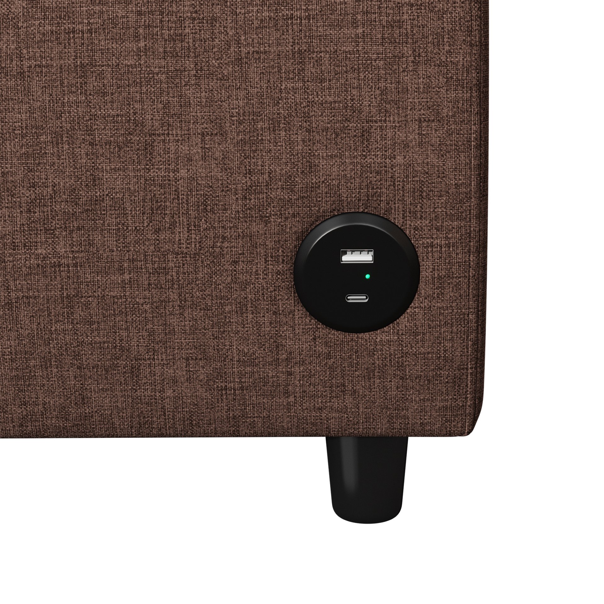 Pull Out Sofa Bed Loveseat Sleeper With Twin Size Memory Mattress With Two USB Ports For Living Room Spaces - Brown - Image 18